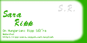 sara ripp business card